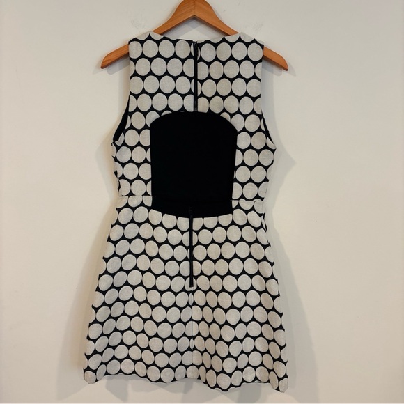 Alice + Olivia Black and White Dot Print A-line Dress size 8 - Picture 7 of 11
